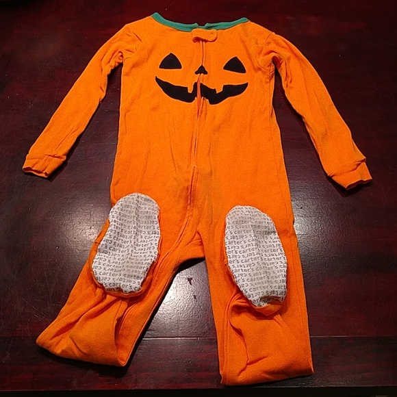 carters pumpkin pajamas